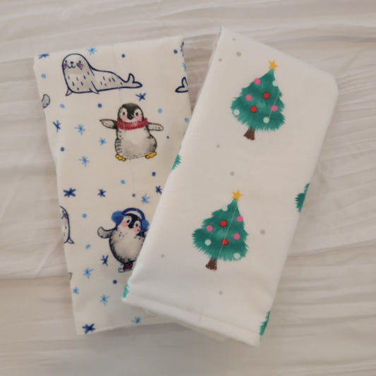 Burp Cloths Set- Christmas Fun